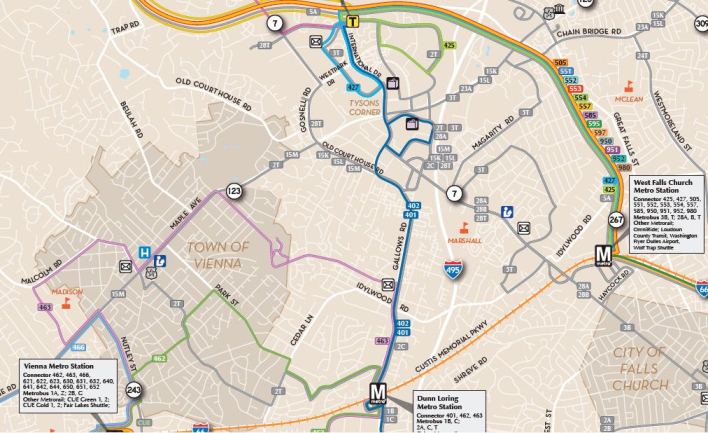Fairfax Connector Service in Tysons/Vienna
