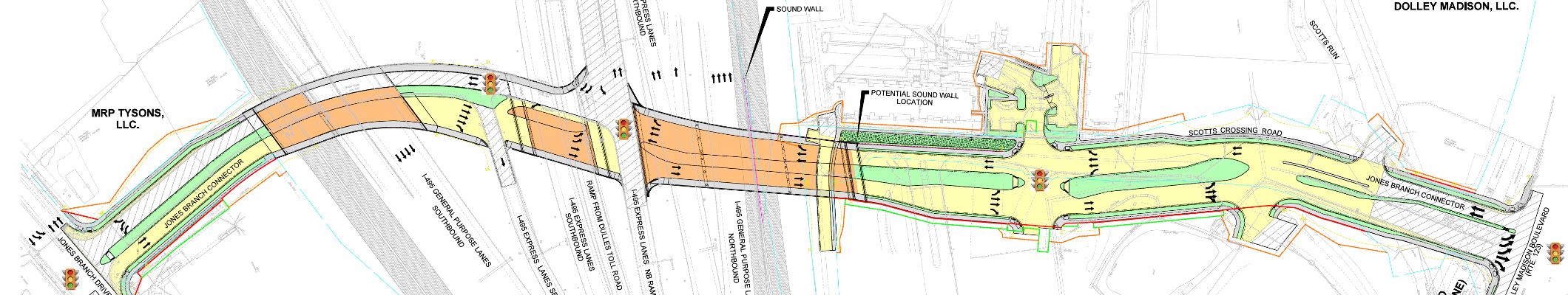 Layout plan of Jones Branch Connector proposal